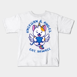 Unicorn and Angel Cat kawaii Kids T-Shirt